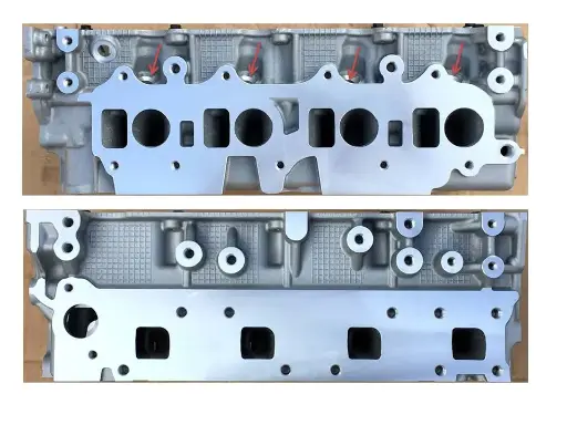 [171332] Nissan Cylinder Head YD25-C assembly 8 port late  common rail type. Glow plugs on the inlet side.